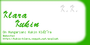 klara kukin business card